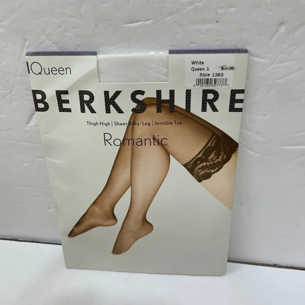 NEW IN PACKAGE BERKSHIRE ROMANTIC THIGH HIGH‎ STOCKINGS IN WHITE